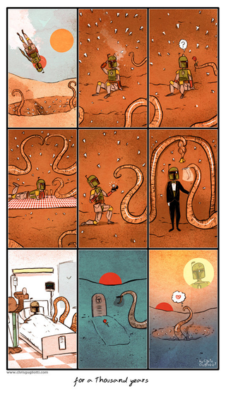 Illustration for article titled These sweet Star Wars comics will make your heart ache for the Rancor and Sarlacc